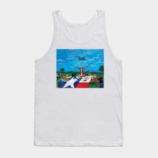 Texas Landscape Art Print,  Texas Wall Art,  Texas Hill Country Decor Tank Top